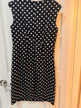 Emma & Michele Black and White Polka Dot Midi Dress